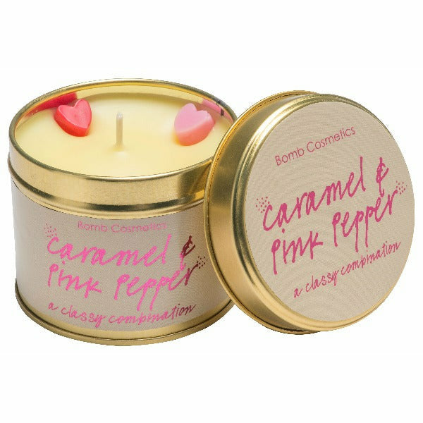 Caramel + pink pepper candle